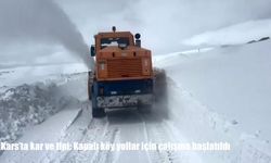 Kars’ta kar ve tipi etkili oldu: 33 köy yolu ulaşıma kapandı