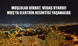 VEDAŞ duyurdu: Muş’ta elektrik kesintisi yaşanacak