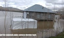 Sağanak yağış hayatı felç etti: Ağrı’da dereler taştı