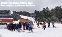 Sarıkamış’ta nisan ayında kayak sezonu devam ediyor