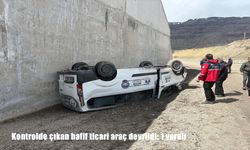 Malatya'da kontrolde çıkan araç devrildi: 1 yaralı