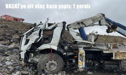 VASKİ’ye ait vinç Van Gölü’ne uçtu: 1 yaralı