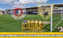 Fethiyespor-Muşspor maçında ilk 11’ler belli oldu