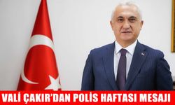 Vali Çakır’dan Türk Polis Teşkilatı’nın 181. yıl dönümü mesajı