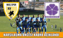 Muşspor-Gebzespor maçının kadroları belli oldu