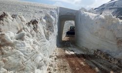Yüksekova’da 8 metrelik kar tünelleri: İş makinesi içinde kayboldu