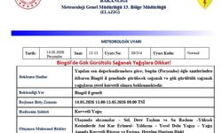 Meteoroloji’den Bingöl için kuvvetli sağanak yağış uyarısı