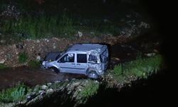 Malatya'da hafif ticari araç dereye uçtu: 1 yaralı