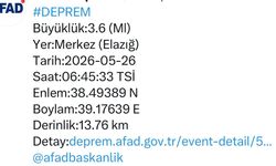 Elazığ’da deprem!