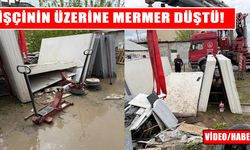 Muş’ta üzerine mermer düşen işçi yaralandı