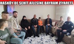 Hasköy’de şehit ailesine bayram ziyareti
