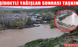 Muş’ta yağışlar dereyi taşırdı