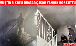 Muş’ta 3 katlı binada yangın!