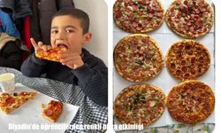 Diyadin'de öğrencilerden renkli pizza etkinliği