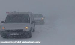 Palandöken Geçidi'nde sis ve tipi: Sürücüler 3 saat mahsur kaldı