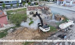 Başkan Geçit Karakavak’taki dönüşüm çalışmalarını yerinde inceledi