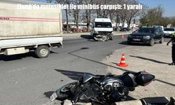 Elazığ'da motosiklet ile minibüs çarpıştı: 1 yaralı