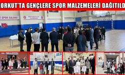 Korkut’ta gençlere spor malzemesi dağıtıldı
