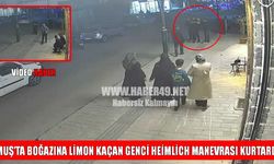 Muş’ta boğazına limon kaçan genci Heimlich manevrası kurtardı