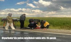 Diyarbakır’da yolcu minibüsü takla attı: 15 yaralı