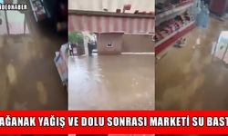 Muş'ta sağanak yağış ve dolu hayatı felç etti: Marketi su bastı
