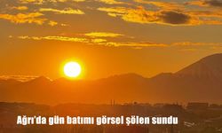Ağrı’da gün batımı görsel şölen sundu