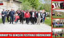 Korkut’ta Gençlik Festivali buluşması: 130 metrelik Türk bayrağıyla yürüdüler