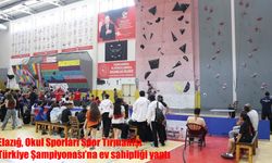 Elazığ, Okul Sporları Spor Tırmanışı Türkiye Şampiyonası'na ev sahipliği yaptı