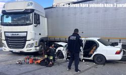 Erzincan-Sivas kara yolunda tır ile otomobil çarpıştı: 2 yaralı