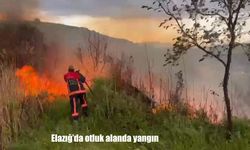 Elazığ’da otluk alanda çıkan yangın paniğe neden oldu