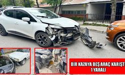 Muş’ta çarpışan araçlar park halindeki otomobillere daldı, 1 yaralı
