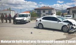 Malatya’da hafif ticari araç ile otomobil çarpıştı: 2 yaralı