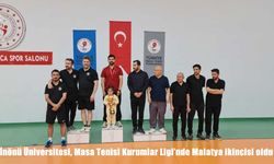 İnönü Üniversitesi, Masa Tenisi Kurumlar Ligi'nde Malatya ikincisi oldu