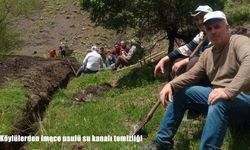 Bitlis’te köylüler el ele verdi, su kanallarını temizledi