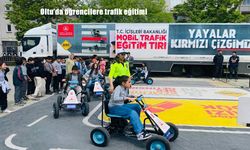 Minik öğrenciler trafik kurallarını uygulamalı öğrendi