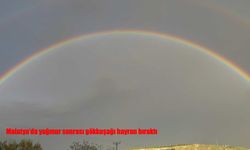 Malatya'da gökkuşağı görsel şölen sundu