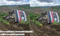Siirt’te ambulans şarampole devrildi: 3 sağlık personeli yaralandı