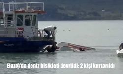 Elazığ’da gölde can pazarı: Suya düşen 2 kişi kurtarıldı