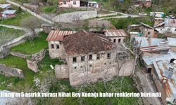 Elazığ'ın 5 asırlık mirası Nihat Bey Konağı bahar renklerine büründü