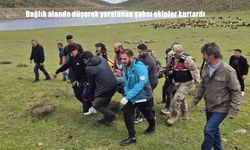 Dağlık alanda düşerek yaralanan şahsı ekipler kurtardı