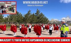 Malazgirt’te öğrencilere uygulamalı trafik eğitimi