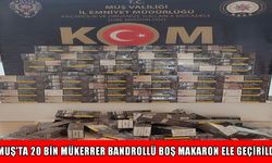 Muş Emniyeti’nden kargo operasyonu: 20 bin kaçak makaron ele geçirildi