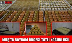 Muş’ta tatlı ustaları bayram mesaisinde
