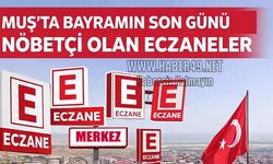 Muş’ta bayramın üçüncü günü nöbetçi eczaneler belli oldu