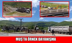 Muş’ta 50 tır şoförü cami inşaatı için seferber oldu