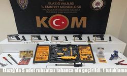 Elazığ’da ruhsatsız tabanca ele geçirildi: 1 tutuklama