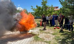 Üzümlü Devlet Hastanesi personeline uygulamalı yangın eğitimi verildi
