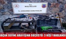 Muş’ta kaçak kazı operasyonu: 3 gözaltı