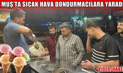 Muş’ta termometreler yükseldi, dondurmacılarda kuyruk oluştu