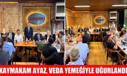Erzurum’a atanan Kaymakam Orhan Ayaz’a veda yemeği